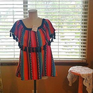 Peasant style blouse